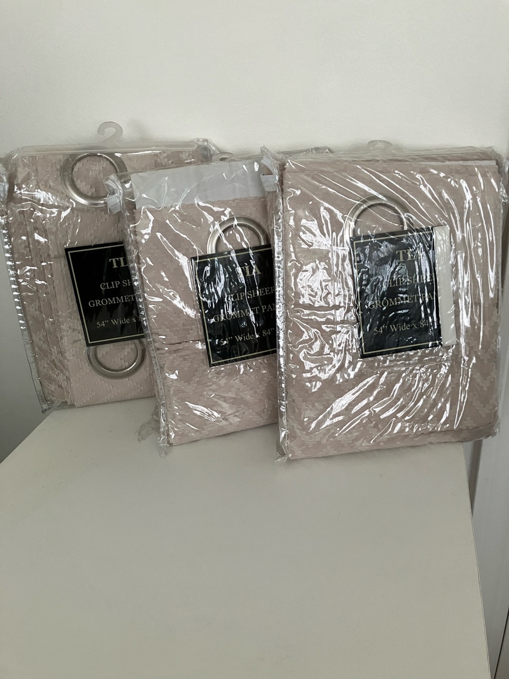 Clip-Top Grommet Drapery Panel - Light Beige brand new price for all 3 panels